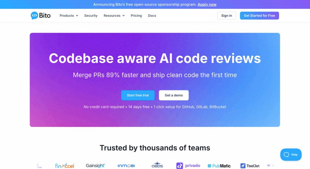 Bito's AI Code Review Agent
